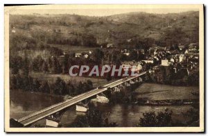 Old Postcard Beaulieu sur Dordogne New Bridge