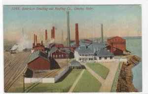 American Smelting Roofing Co Smelter Omaha Nebraska 1910c postcard