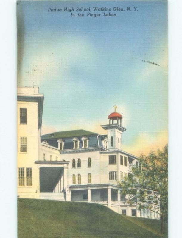 Linen HIGH SCHOOL SCENE Watkins Glen - Near Ithica & Elmira New York NY E2309