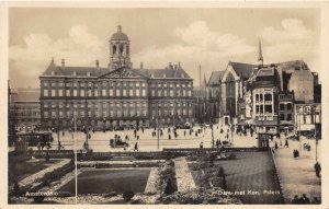 Lot 55 amsterdam  netherlands dam met kon paleis car tram real photo