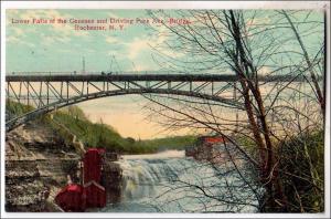 Lower Falls, Park Avenue Bridge. Rochester NY