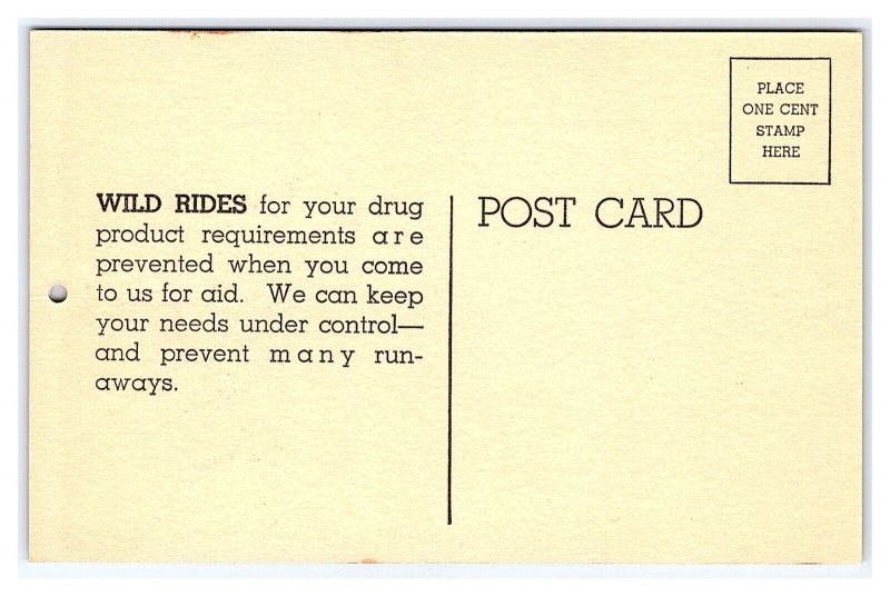 March 1944 Monkey Calendar Postcard U. S. Standard Products Co. Woodsworth WI