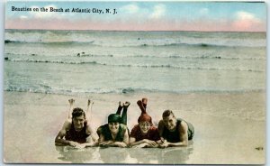 Postcard - Beauties on the Beach at Atlantic City, New Jersey