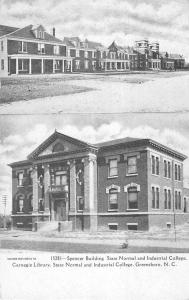 Greensboro North Carolina Spencer Bldg Normal School Antique Postcard K16851