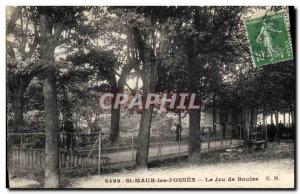 Old Postcard Petanque St Maur les Fosses The ball game