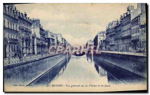 Postcard Old Rennes General view on the Quays and Vitaine