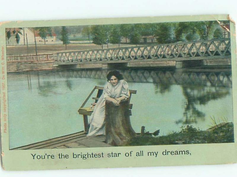 Divided-Back PRETTY WOMAN Risque Interest Postcard AA7786