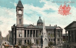 Vintage Postcard Art Gallery Museum Building Landmark Birmingham England