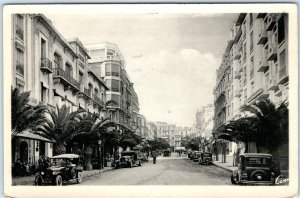 c1930s Oran, Algeria Boulevard Gallieni Palm Trees Vintage Cars Balconies A359