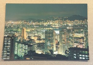 POSTCARD UNUSED - KOWLOON BY NIGHT, HONG KONG, CHINA