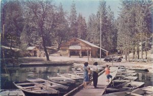 Automobiles Boats Bass Lake Madera California Postcard Roberts 10059