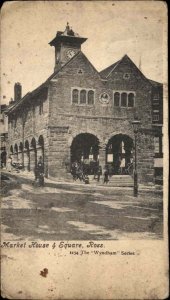 1904 Antique Postcard Ross Herefordshire Market House and Square