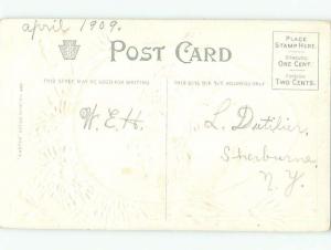 Pre-Linen BIG YELLOW EASTER EGG WITH PINK FLOWERS J2157