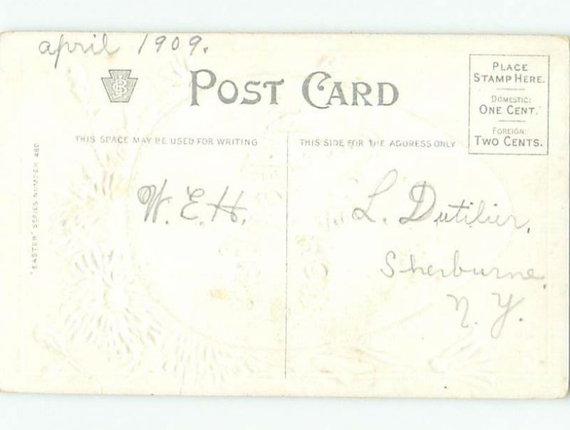 Pre-Linen BIG YELLOW EASTER EGG WITH PINK FLOWERS J2157