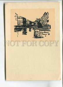 480223 1943 Ostroumova-Lebedeva Lion Bridge Leningrad Blockade ed. 10000 Art