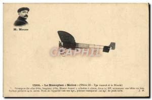 Old Postcard Jet Aviation Bleriot XI monoplane Molon Traversee Channel