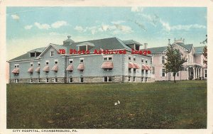 PA, Chambersburg, Pennsylvania, City Hospital, Exterior, Curt Teich No A-35667