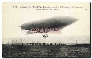 Postcard Old Airship Aviation Patrie Harvest Lebaudy Julliot Zeppelin