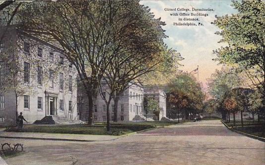 Pennsylvania Philadelphia Girard College Dormitories With Office Buildings In...