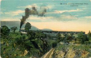 Benham 1910 Loop Tehachapi Pass California Train postcard 10761