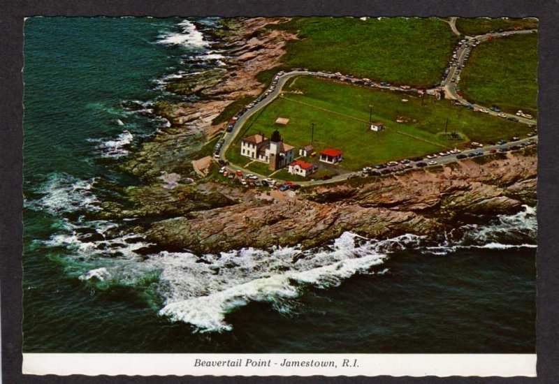 RI Beavertail Point Light House Lighthouse  Jamestown Rhode Island Postcard