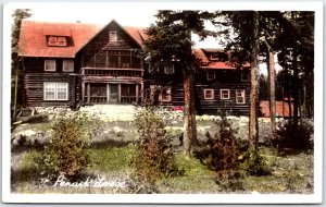 Postcard RPPC c1930s Douglas Lake BC Pennask Lodge by Gowen Sutton