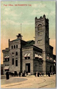 Post Office Sacramento California CA Front Building Postcard