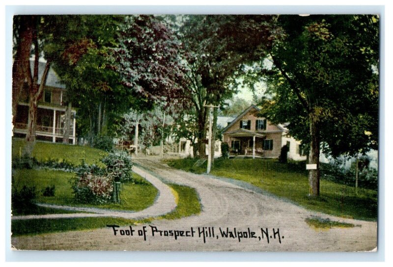 FOOT OF PROSPECT HILL WALPOLE NEW HAMPSHIRE NH POSTCARD (HF7)