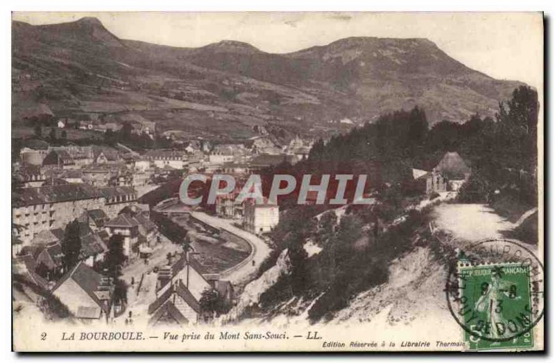 Old Postcard La Bourboule Mont taking view Sans Souci