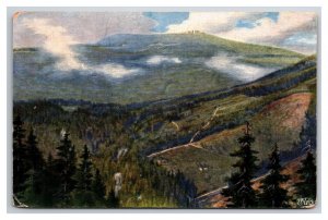 Birds Eye View Inselsberg Germany UNP Wiedemann's DB Postcard P28