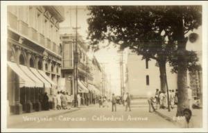 Caracas Venezuela Cathedral Avenue Canadian Pacific Cruise RPPC Postcard