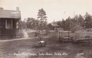 Wisconsin Cable Lake Owen Eagle Knob Lodge Real Photo