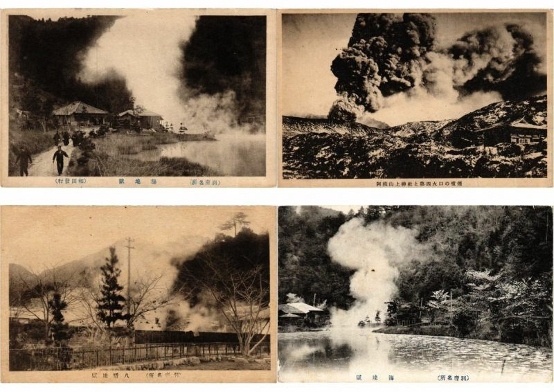 JAPAN ASIA GEYSER VOLCANO 38 Vintage Postcards Pre-1950 (L4136)