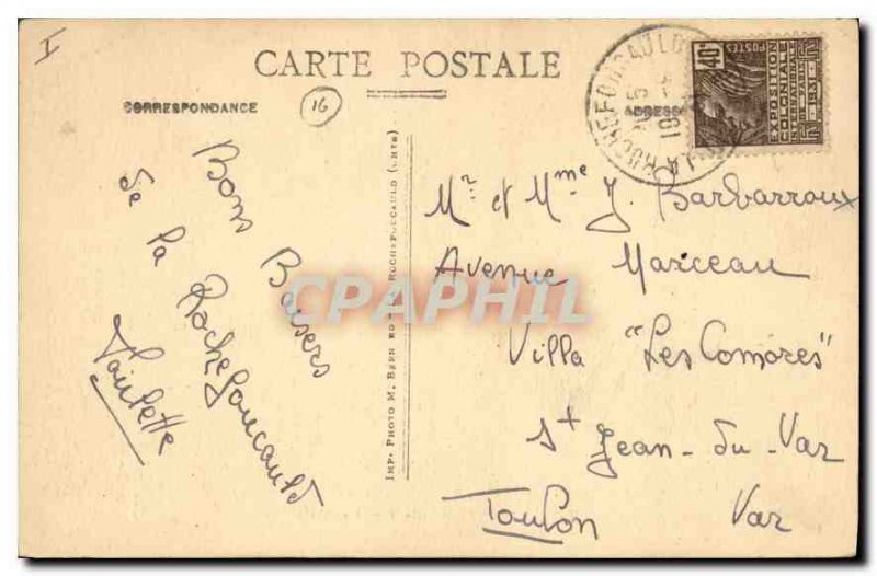 Postcard Old Chateau La Rochefoucauld