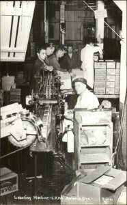 Astoria OR Canning Factory Work Labor Occupation Real Photo Postcard xst