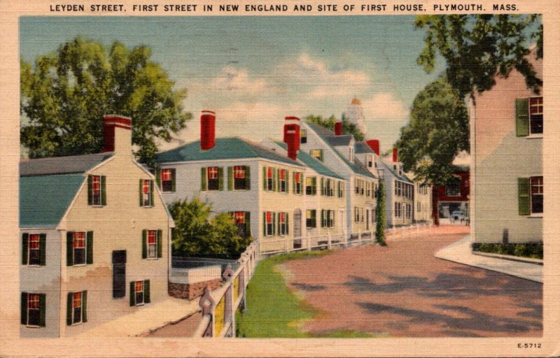 Massachusetts Plymouth Leyden Street 1946