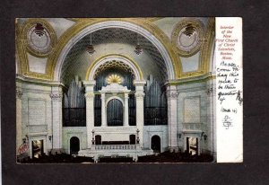 MA Interior New First Church of Christ Scientists Boston Massachusetts Postcard