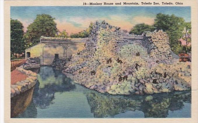 Ohio Toledo Monkey House and Mountain At Toledo Zoo Curteich