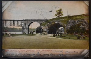 Philadelphia, PA - River Drive and Tunnel, Fairmount Park - 1907