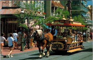 Trolley Ride Down Main Street U.S.A. Walt Disney World Postcard PC45