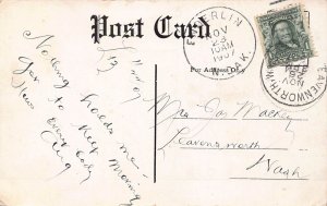 ENDERLIN NORTH DAKOTA~HIGH SCHOOL~1907 POSTCARD