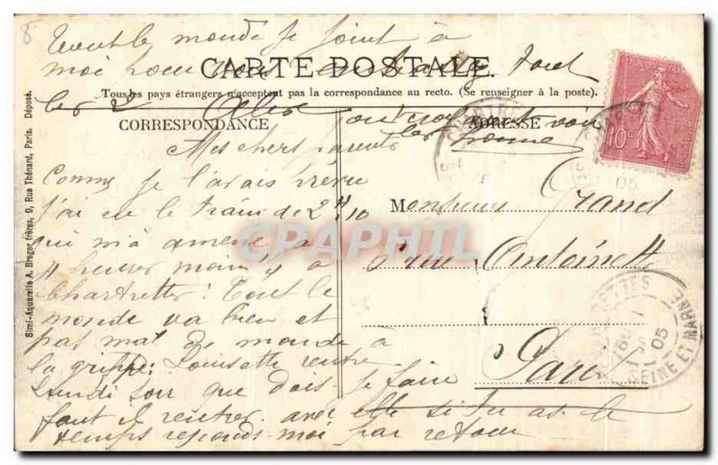 Old Postcard Chartrettes L & # 39Ecluse