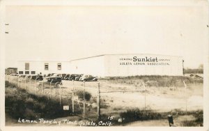 RPPC Postcard Sunkist Lemon Packing Plant Goleta CA 15 Fruit Packing House