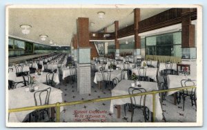 SAN FRANCISCO, CA California ~ Roadside Interior SUNSET CAFETERIA 1915 Postcard