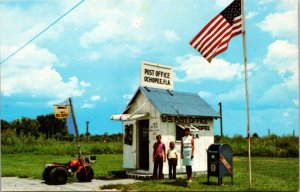 Postcard Smallest Post Office Building in US 41 Tamiami Trail Ochopee, Florida