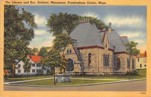 The Library and Rev. Soldiers Monument Framingham Centre, Massachusetts USA