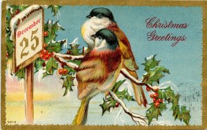 Greeting - Christmas            (embossed, gold)                             