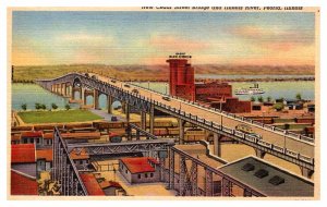 Postcard BRIDGE SCENE Peoria Illinois IL AP5927