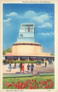1939 New York World's Fair Daily attendance cash register Postcard 25-12037