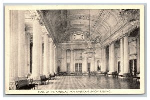 Vintage 1910's Postcard Hall of the Americas Pan American Union Washington DC